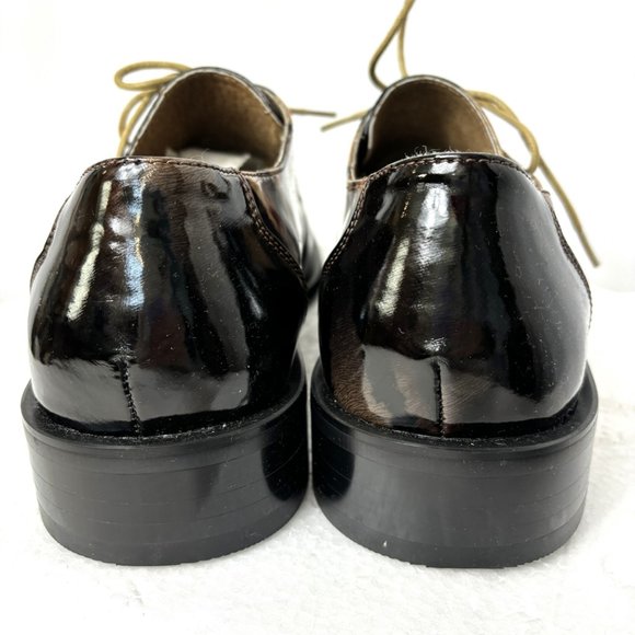 Vintage Tan Gold Zebra Oxford Formal Dress Shoe Rare OOAK NWOT - Picture 7 of 12